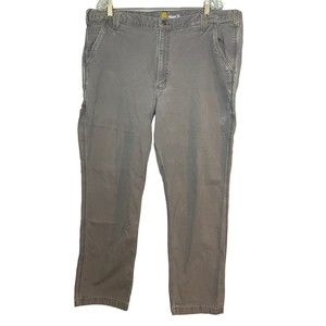 Carhartt Work Pants Size 42x32 Gray Relaxed Fit Outdoor 102291 039 side Pocket